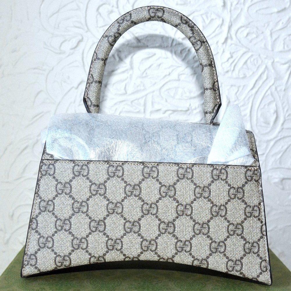 Gucci x Balenciaga Hacker Top Handle Hourglass Aria Gg Supreme Canvas - Picture 9 of 16
